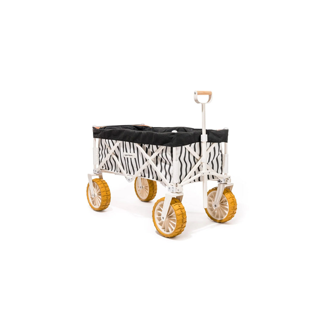 BUSINESS & PLEASURE CO Folding Beach Cart, Monaco Black Stripe