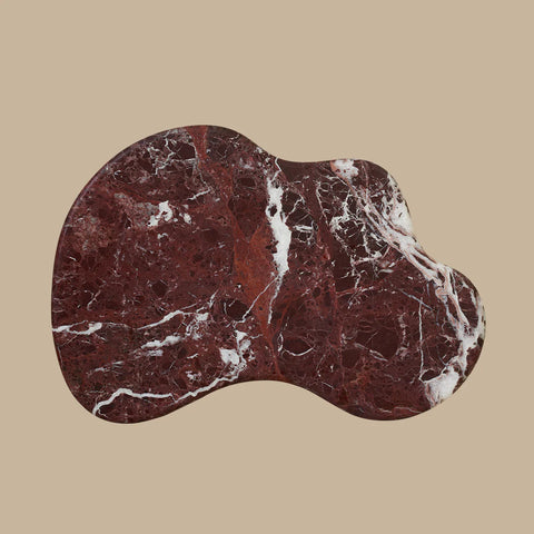 BLACK BLAZE Oasis Marble Serving Platter, Rosso Levanto