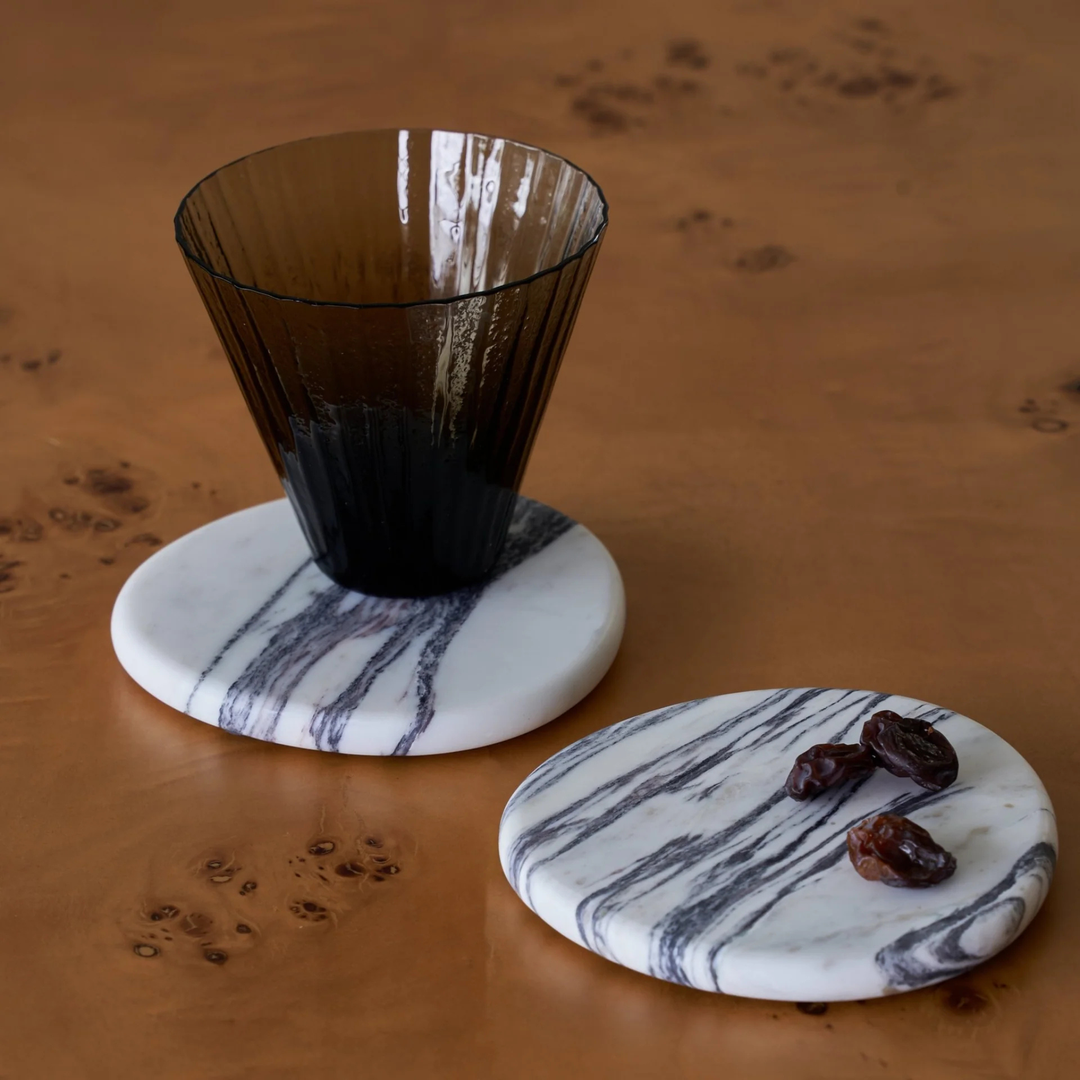 BLACK BLAZE Stone Coasters, Calacatta Viola (Set of 2)