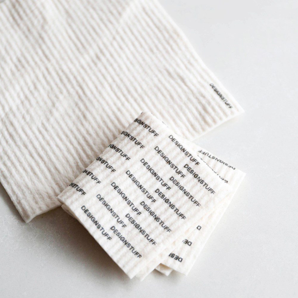 DESIGNSTUFF Compostable Eco Dishcloth, White (Pack of 3)