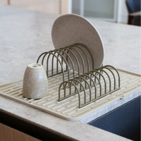 DESIGNSTUFF Dish Drainer, Khaki (Set of 2)