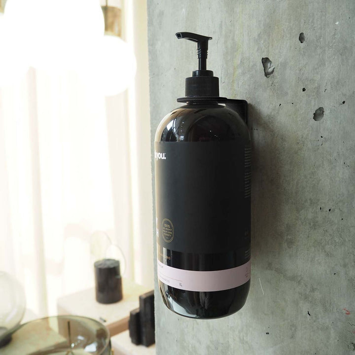 DESIGNSTUFF Floating Soap Dispenser Holder, Black