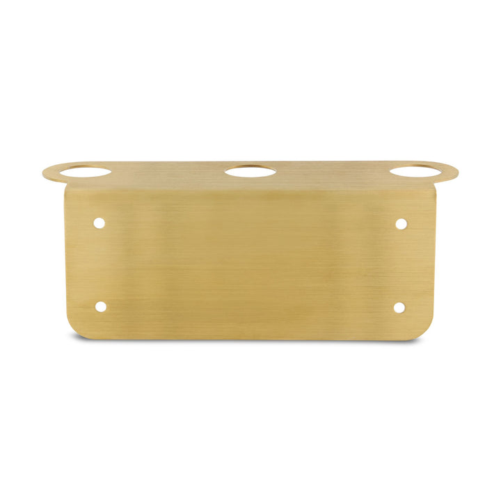 DESIGNSTUFF Floating Triple Soap Dispenser Holder, Brushed Brass