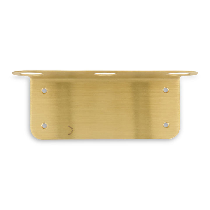 DESIGNSTUFF Floating Triple Soap Dispenser Holder, Brushed Brass