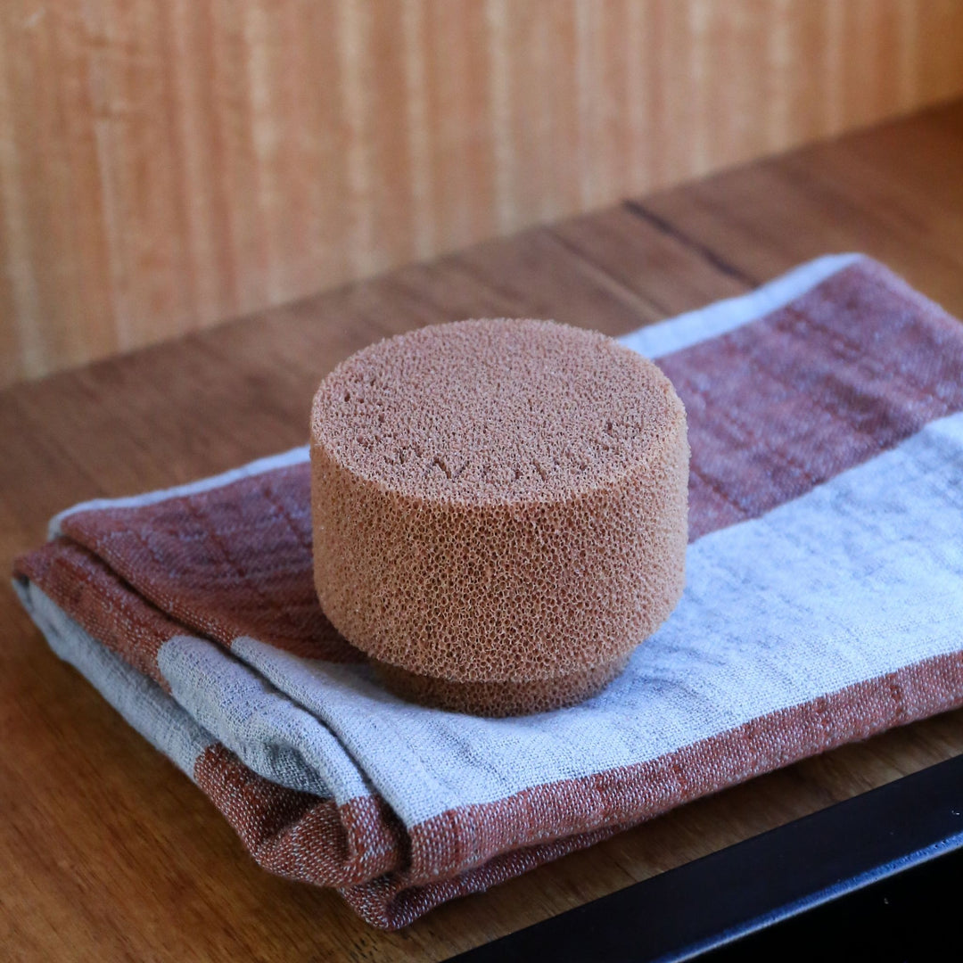 DESIGNSTUFF Round Silicone Sponge Cinnamon