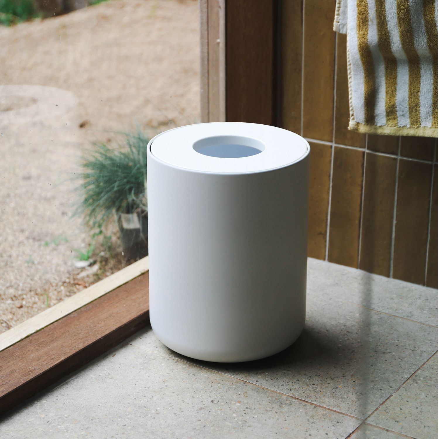 DESIGNSTUFF Round Bin, White