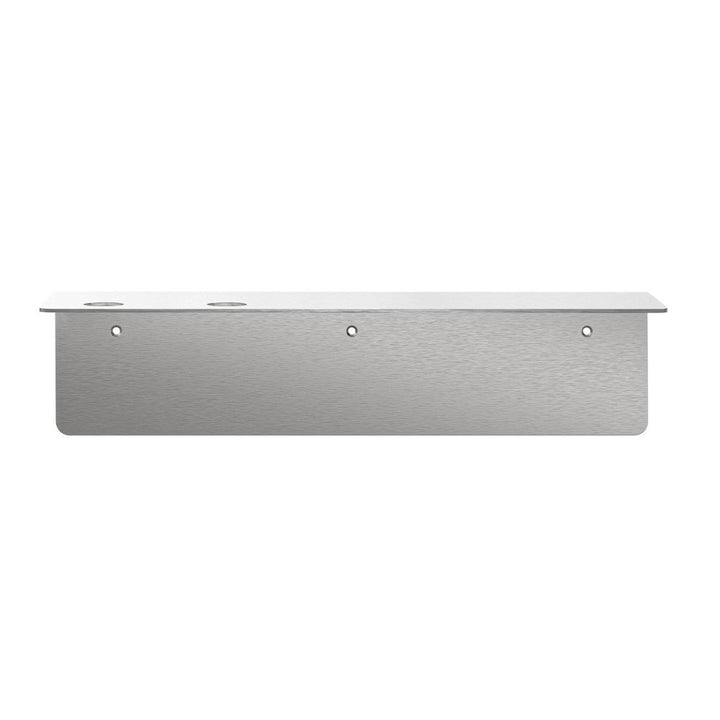 DESIGNSTUFF Shelf Dual Soap Dispenser Holder, Brushed Steel