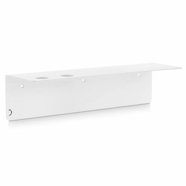 DESIGNSTUFF Shelf w/ Dual Soap Dispenser Holder, White