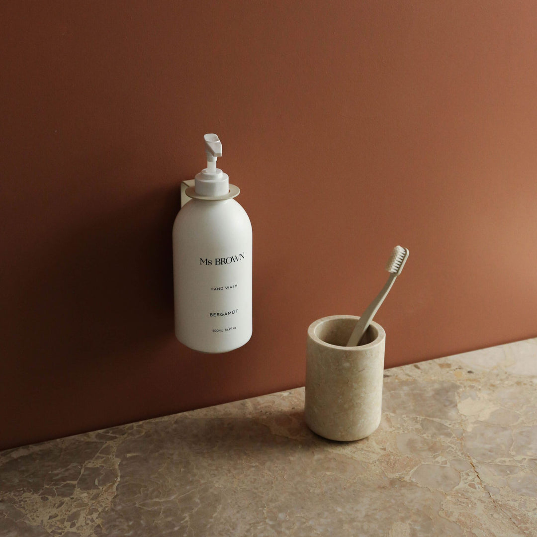 DESIGNSTUFF Single Soap Dispenser Holder, Sand