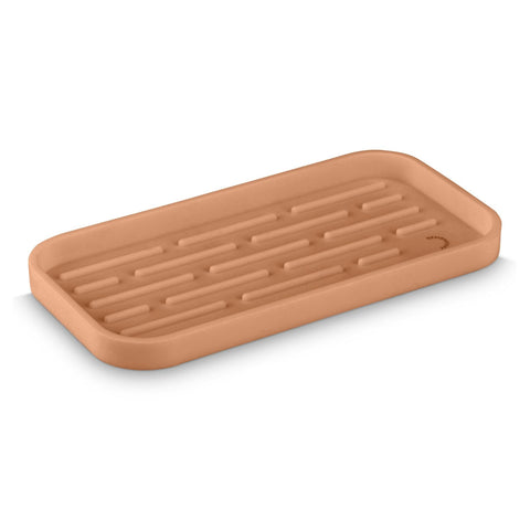 DESIGNSTUFF Sink Tray and Sponge Holder Silicone, Camel