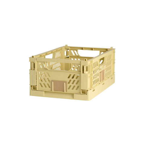 DESIGNSTUFF Slant Collapsible Crate, L, 50x33cm, Straw