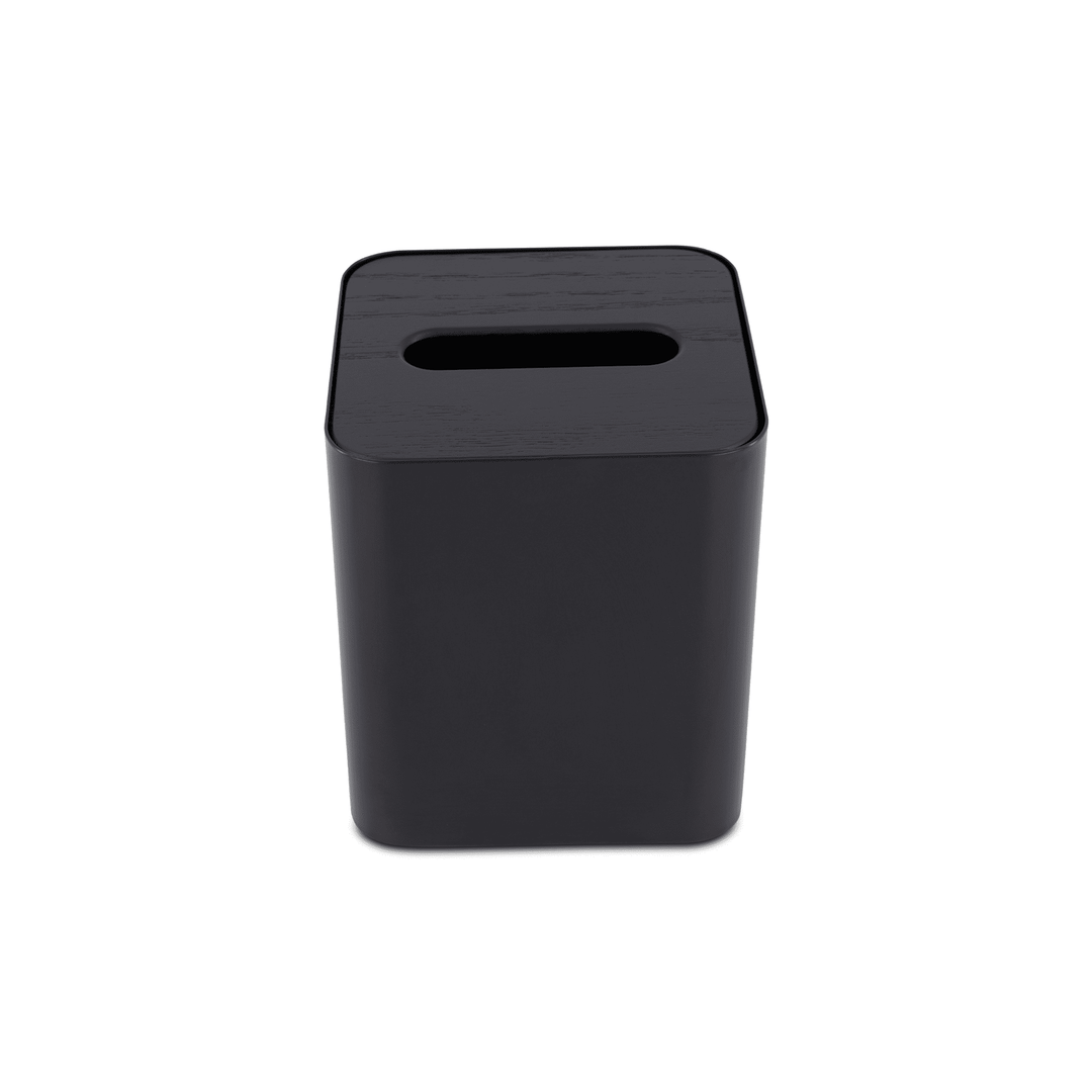 DESIGNSTUFF Square Tissue Box, Black