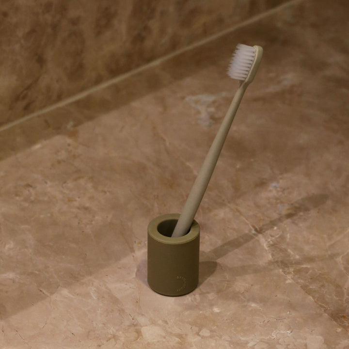 DESIGNSTUFF Toothbrush Holder, Khaki