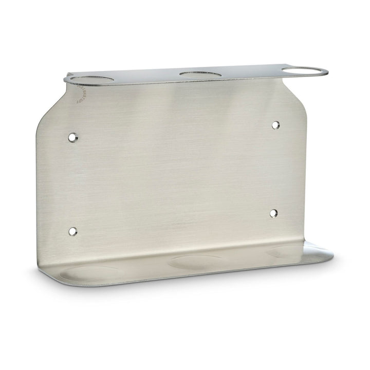 DESIGNSTUFF Triple Soap Dispenser Holder, Brushed Steel