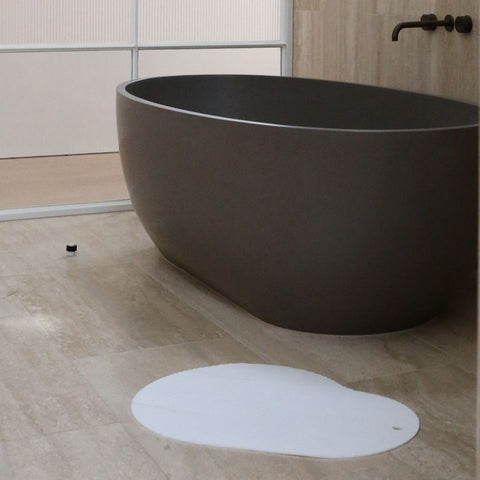 DESIGNSTUFF CURV Silicone Bath Mat, White