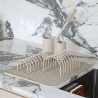 DESIGNSTUFF Dish Drainer, Sand (Set of 2)