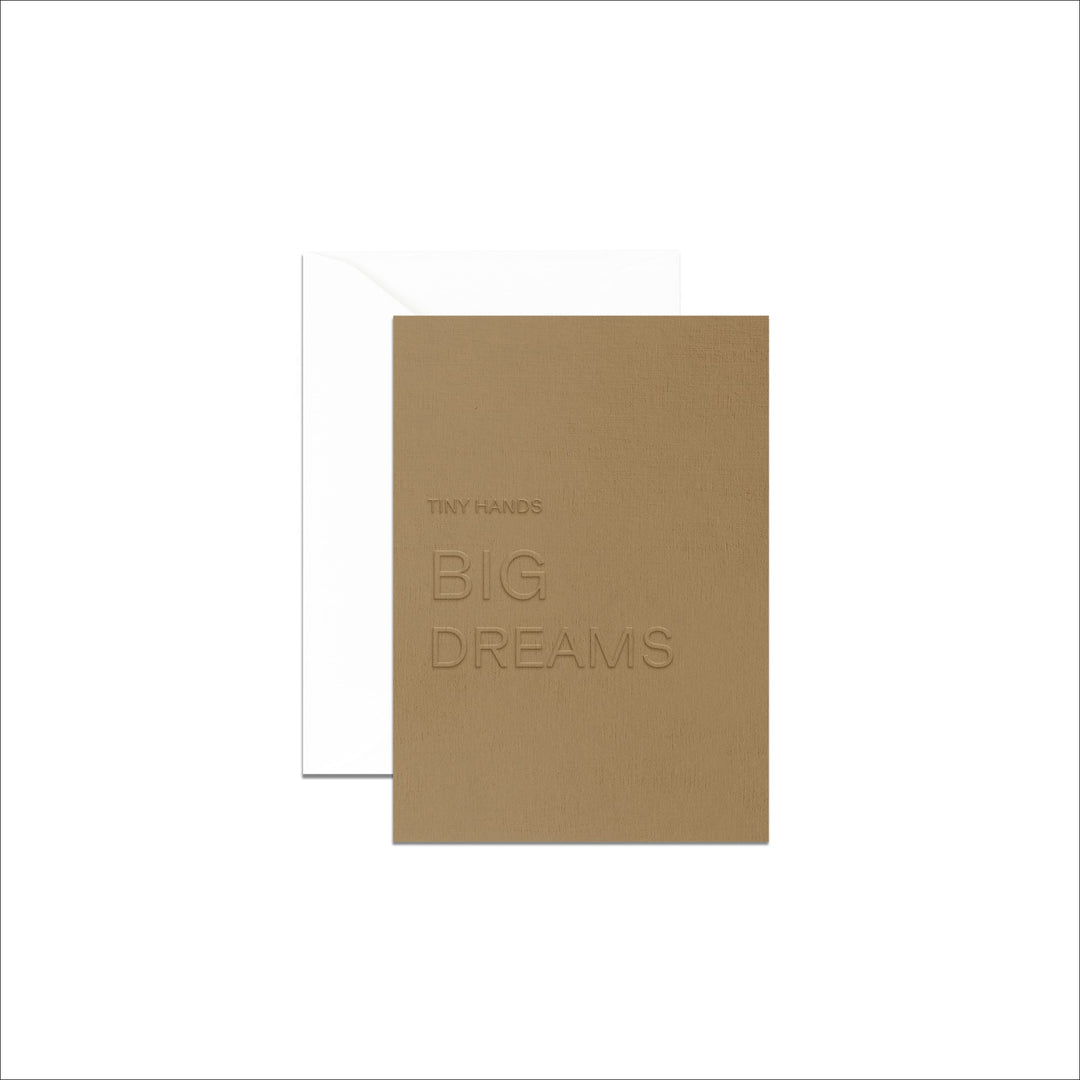 DESIGNSTUFF Greeting Card, Tiny Hands, Big Dreams