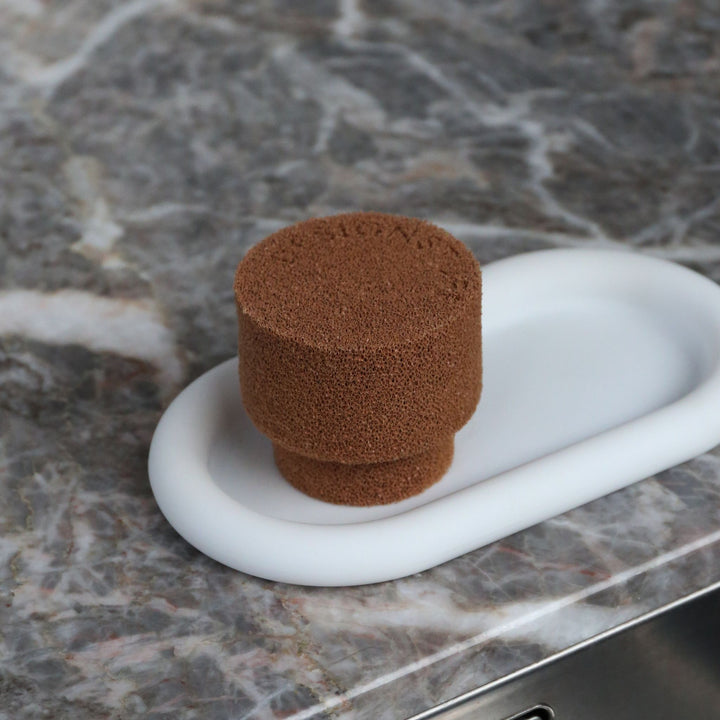 DESIGNSTUFF Round Silicone Sponge Cinnamon