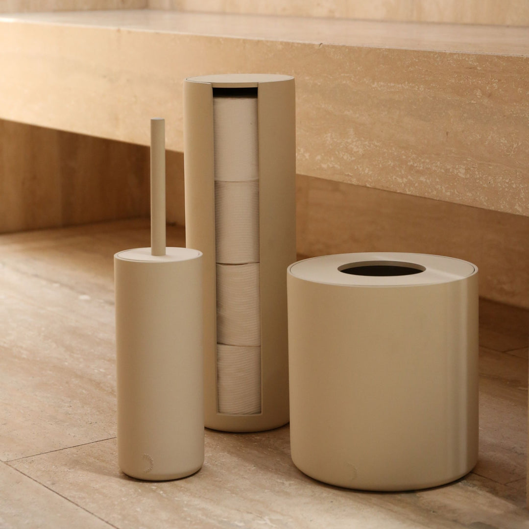 DESIGNSTUFF ARC Toilet Paper Storage Holder, Sand