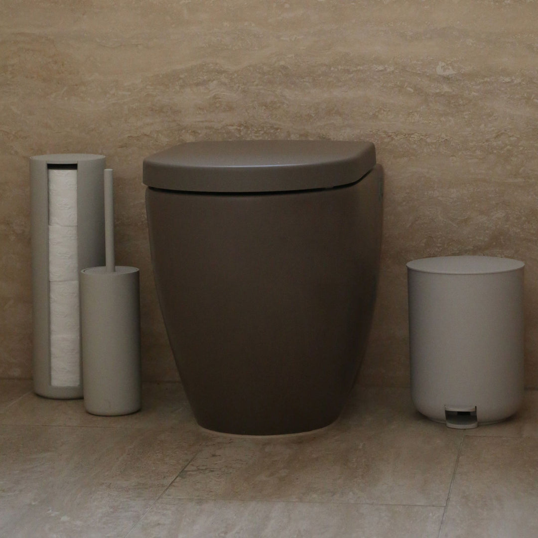 DESIGNSTUFF ARC Toilet Paper Storage Holder, Stone