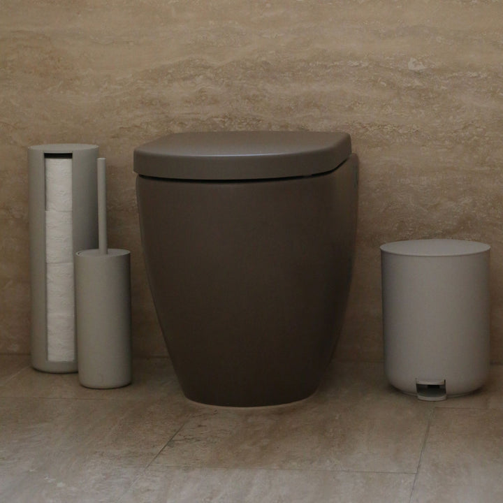 DESIGNSTUFF ARC Toilet Paper Storage Holder, Stone