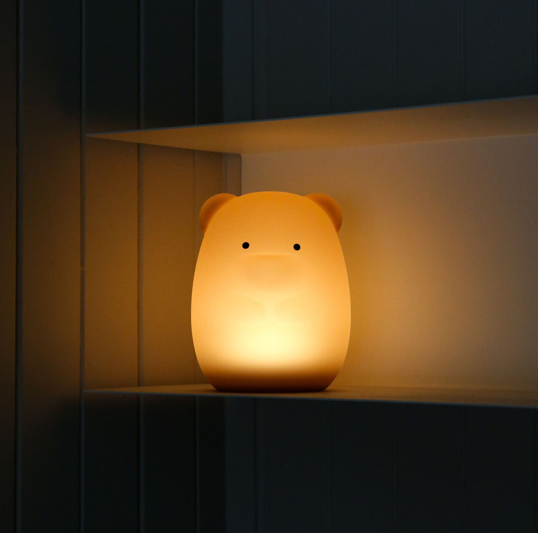 DESIGNSTUFF Bear Kids Night Lamp, Camel