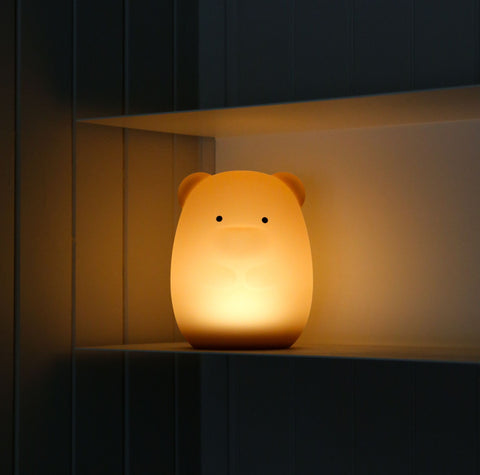 DESIGNSTUFF Bear Kids Night Lamp, Camel
