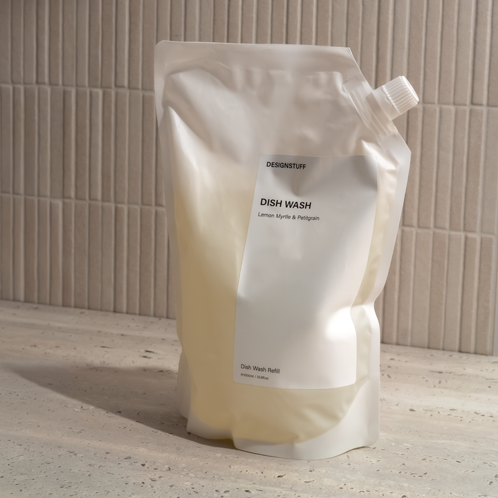 DESIGNSTUFF Dish Wash Refill, Lemon Myrtle & Petitgrain, 1L