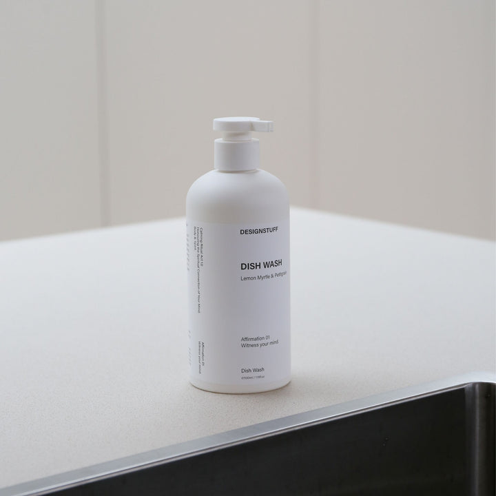 DESIGNSTUFF Saebe Dish Wash, Lemon Myrtle & Petitgrain, 500ml
