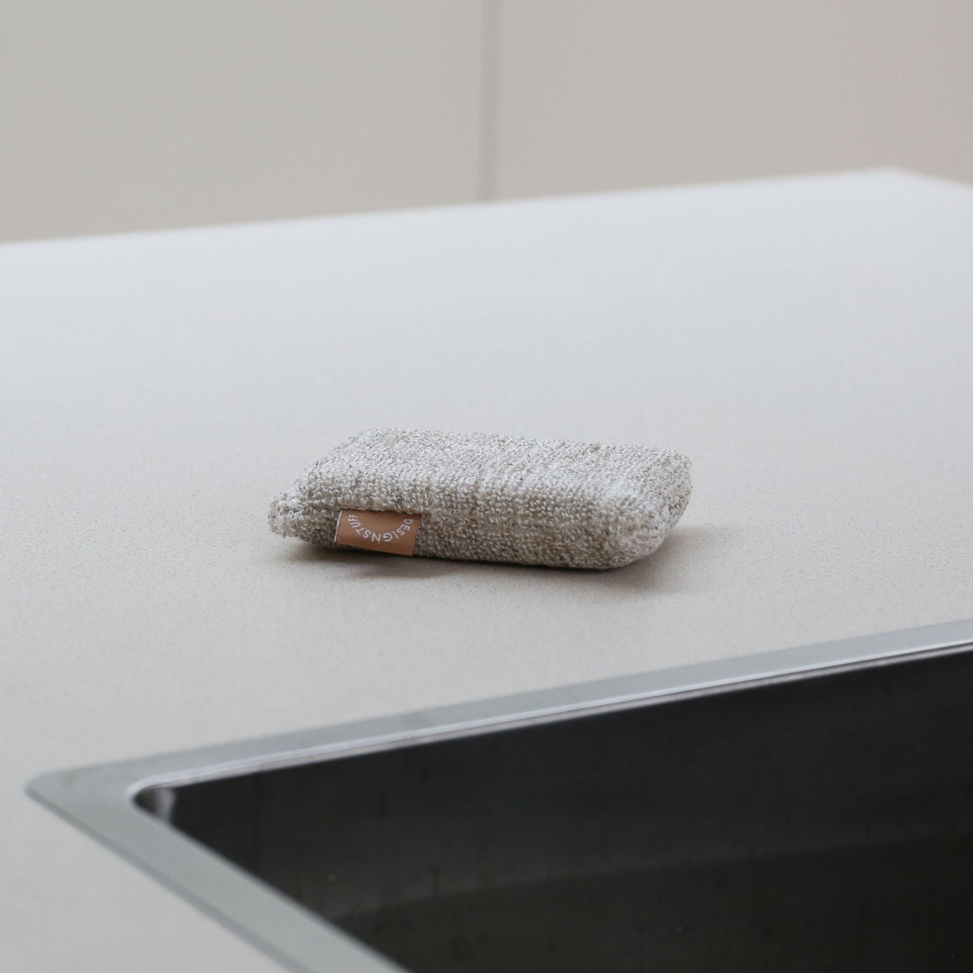 DESIGNSTUFF ETTA Hemp Marle Sponge, Camel (Set of 2)