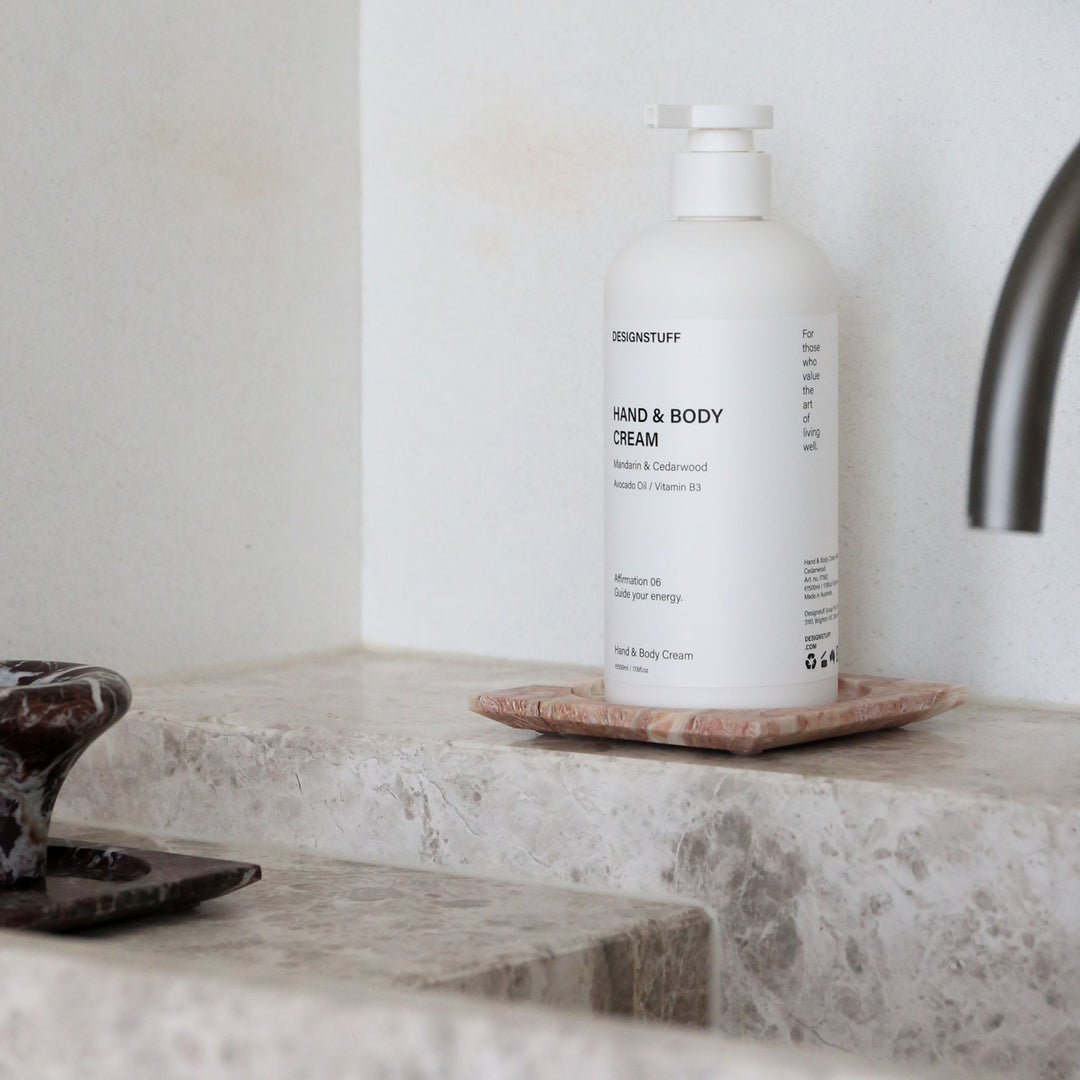 DESIGNSTUFF Hand & Body Cream, Mandarin & Cedarwood, 500mL