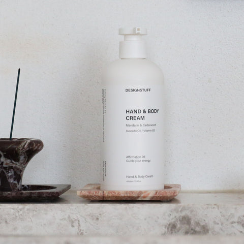 DESIGNSTUFF Hand & Body Cream, Mandarin & Cedarwood, 500mL