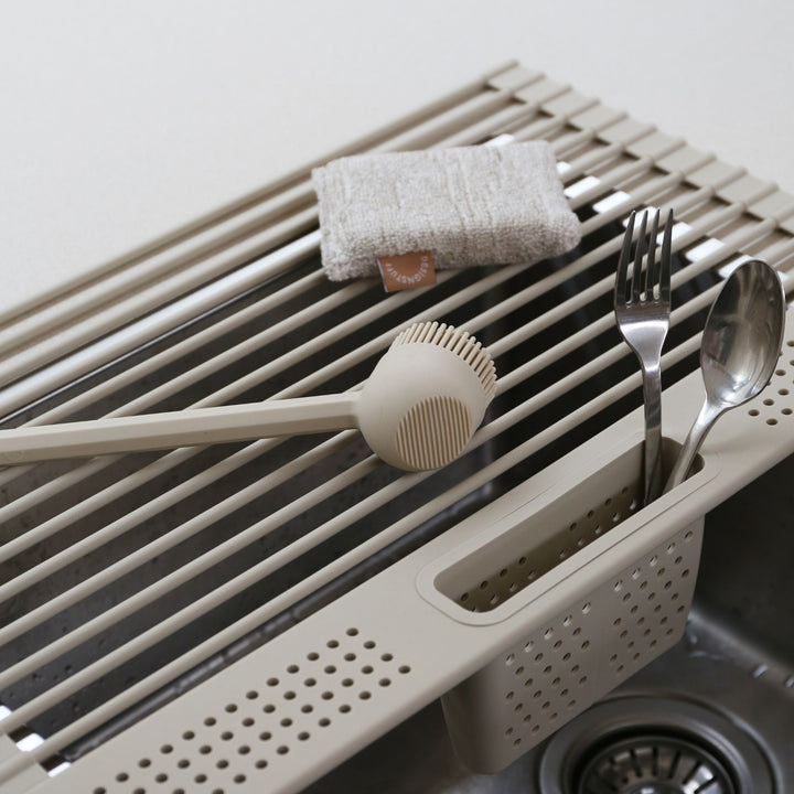 DESIGNSTUFF VANA Dish Brush, Silicone, Sand