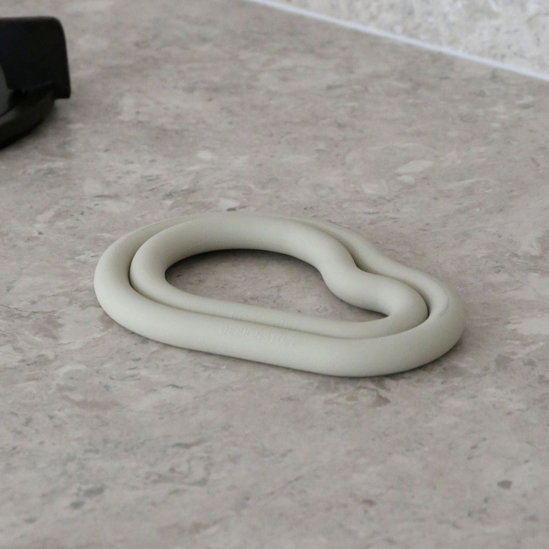 DESIGNSTUFF RUND Curve Trivet Gift Set, Sand