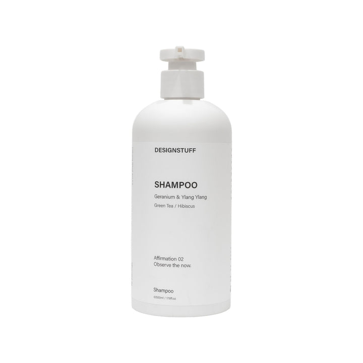 DESIGNSTUFF Shampoo, Geranium & Ylang Ylang, 500mL