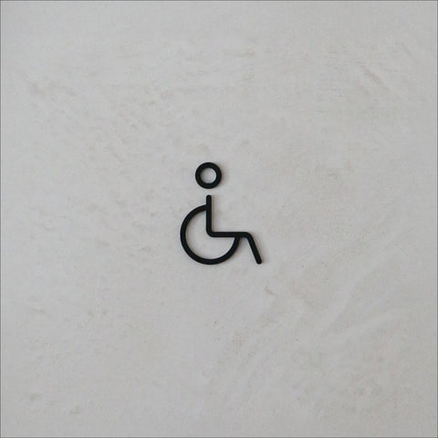 DESIGNSTUFF Signage, Restroom, Accessible, Black