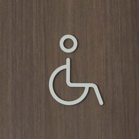 DESIGNSTUFF Signage, Restroom, Accessible, White