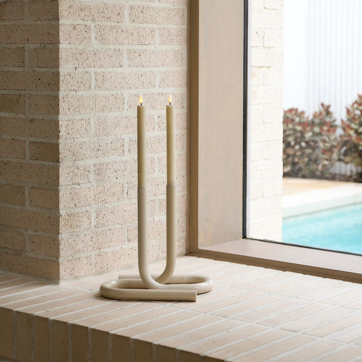 DESIGNSTUFF VIAH Candle Holder, Sand