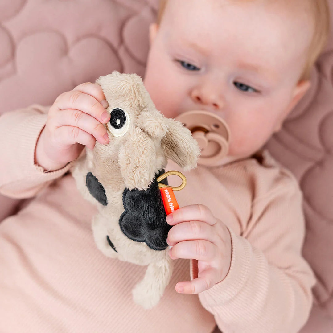 DONE BY DEER Tiny Sensory Rattle, Dotti, Sand