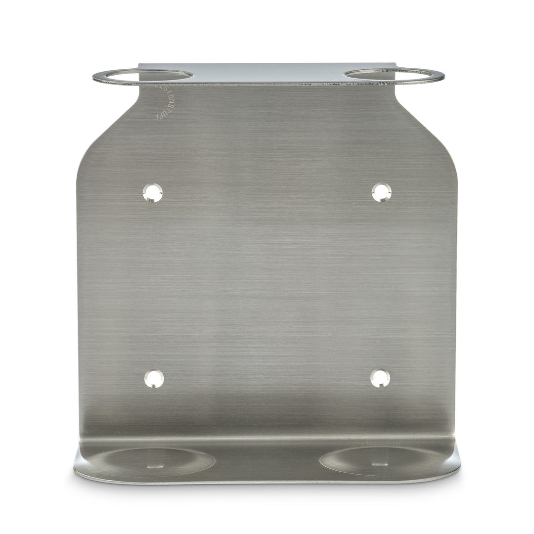 DESIGNSTUFF Dual Soap Dispenser Holder, Brushed Steel