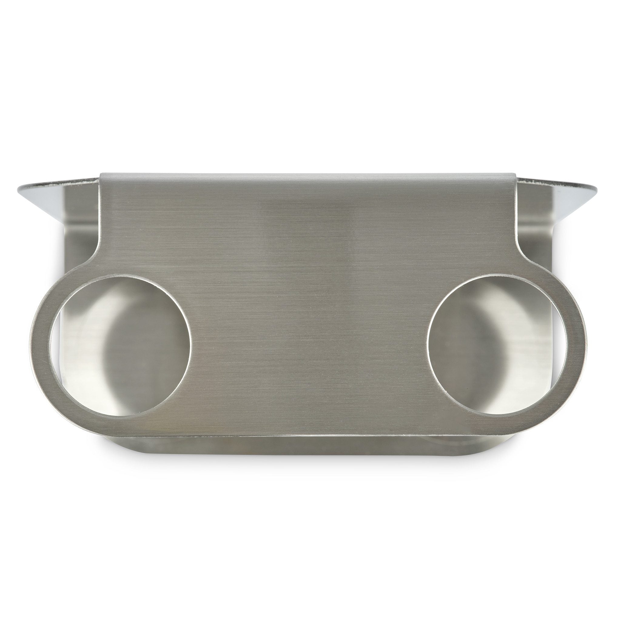 DESIGNSTUFF Dual Soap Dispenser Holder, Brushed Steel