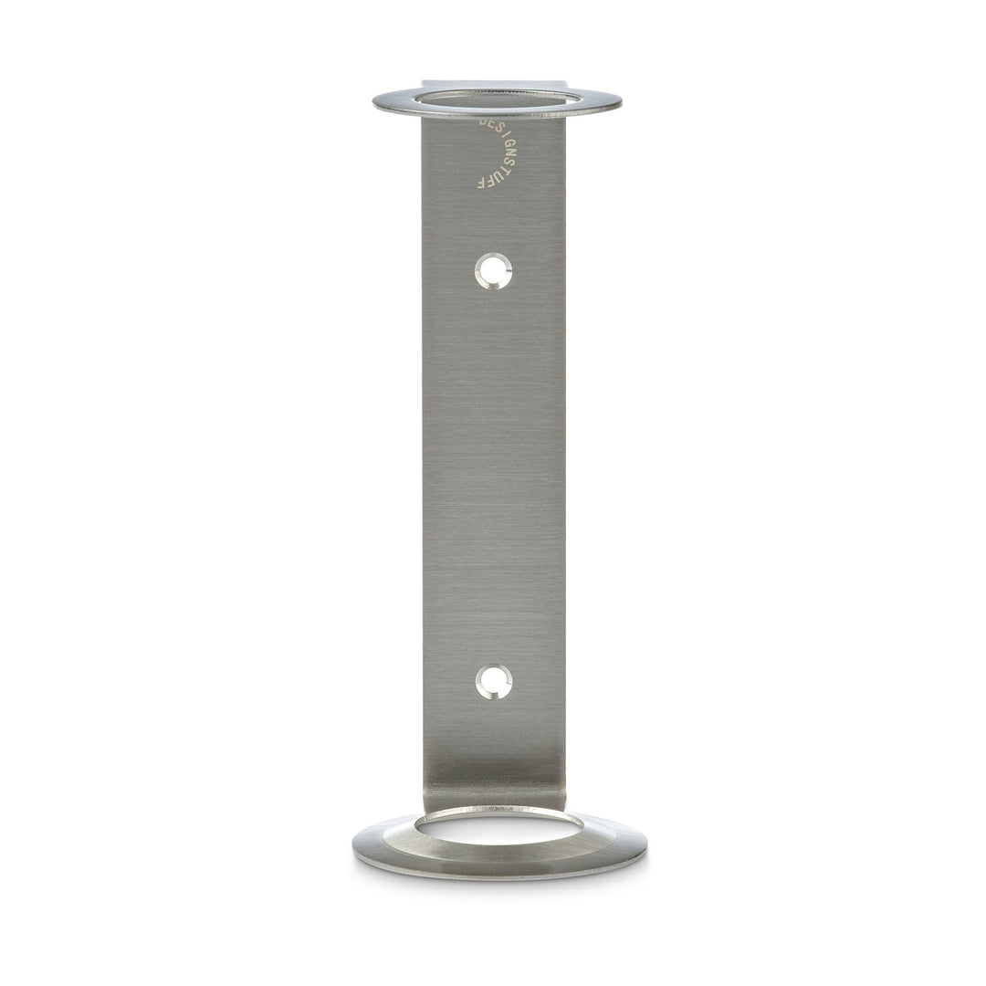 DESIGNSTUFF Single Soap Dispenser Holder, Brushed Steel