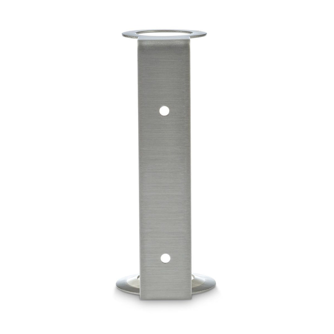 DESIGNSTUFF Single Soap Dispenser Holder, Brushed Steel