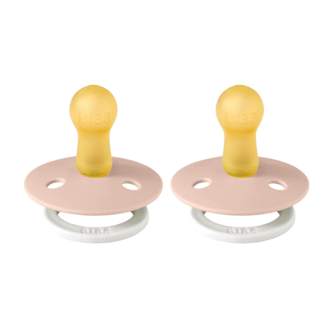 BIBS Colour Night Glow Pacifier/Dummy, Blush (Set of 2)