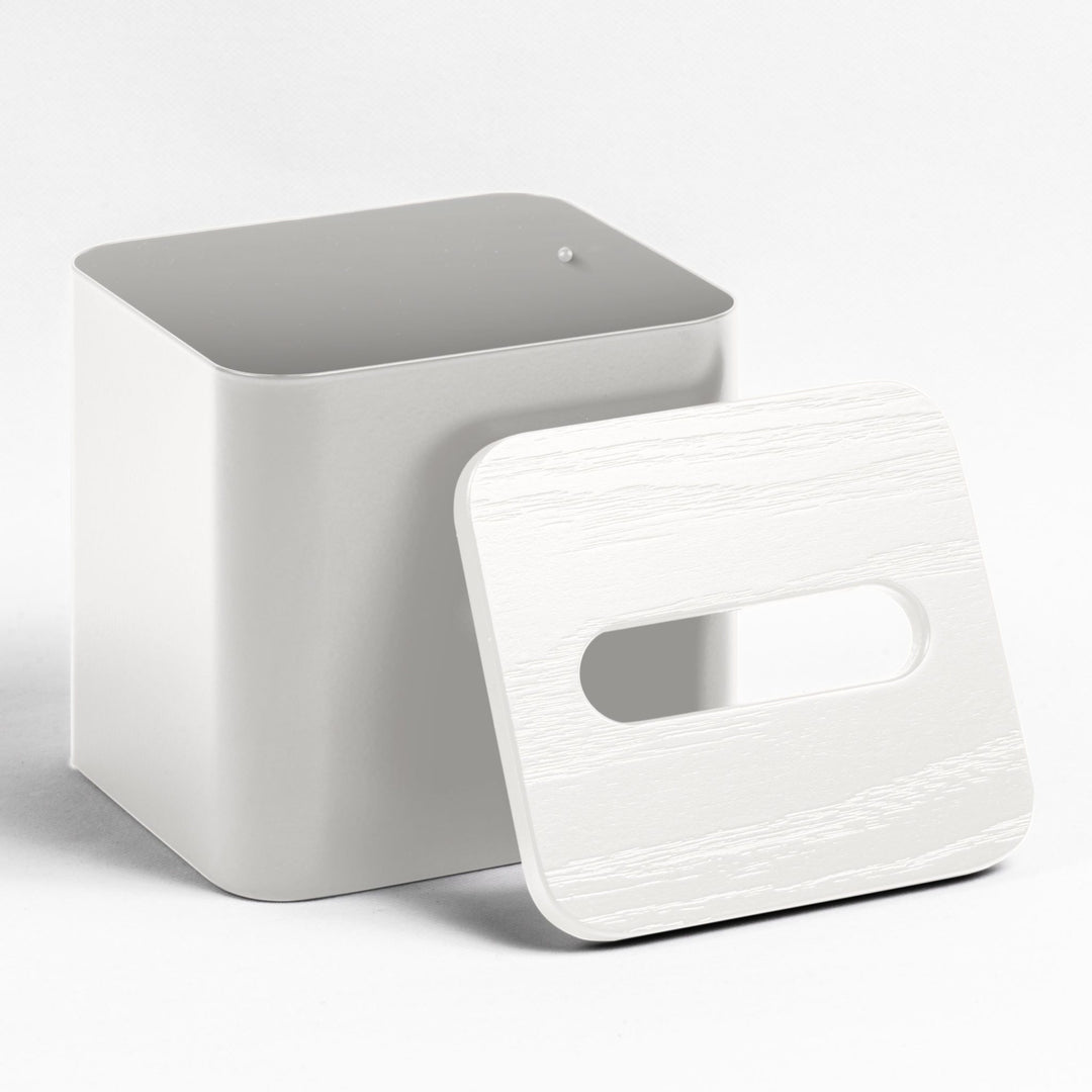 DESIGNSTUFF Square Tissue Box, White