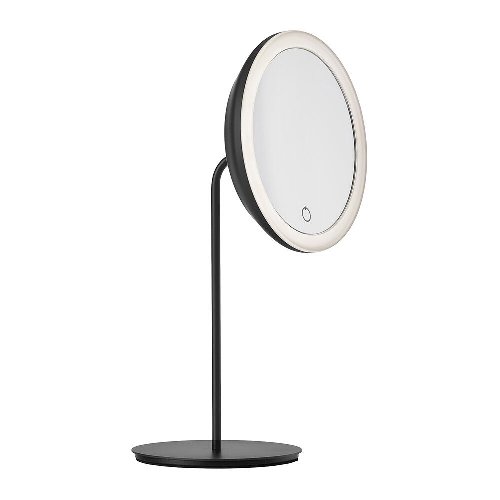 ZONE DENMARK Illuminated Standing Mirror x5 Magnifier, Black