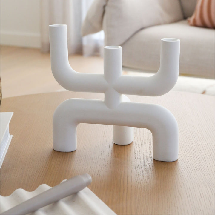 101 COPENHAGEN Cobra Candle Holder, Bone White