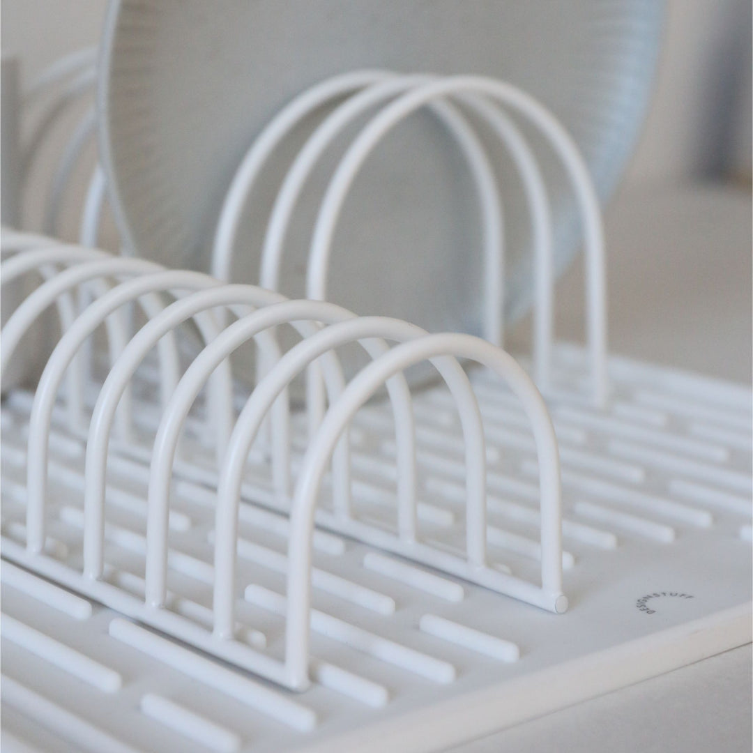 DESIGNSTUFF Dish Drainer, White (Set of 2)