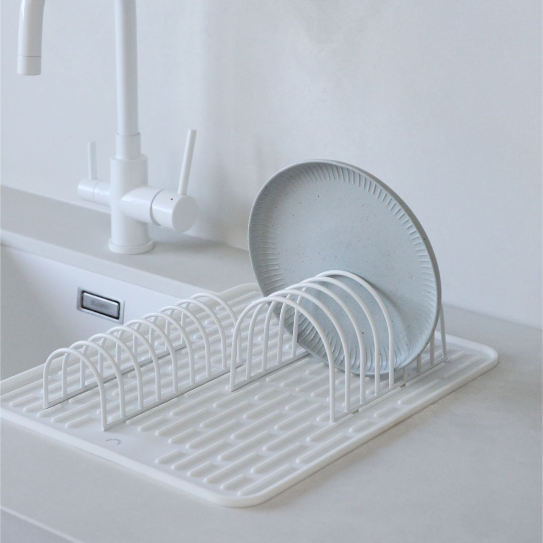 DESIGNSTUFF DRIP Dish Drainer, White (Set of 2)
