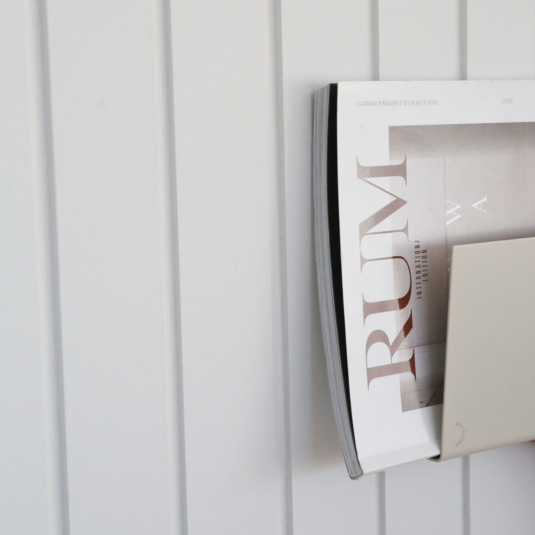 DESIGNSTUFF Wall Mounted Magazine Holder, Sand